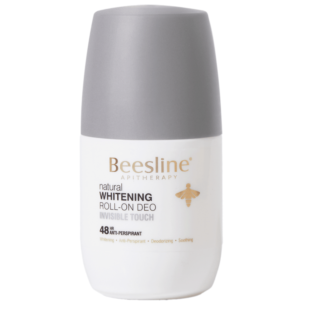 بيزلَين رول أون مزيل الرائحة لتفتيح البشرة – حماية طبيعية تدوم 48 ساعة، لمسة خفية، تفتيح آمن بحمض اللبن واللوميسكن™، حجر الشبة، يناسب البشرة الحساسة، 50 مل | Beesline