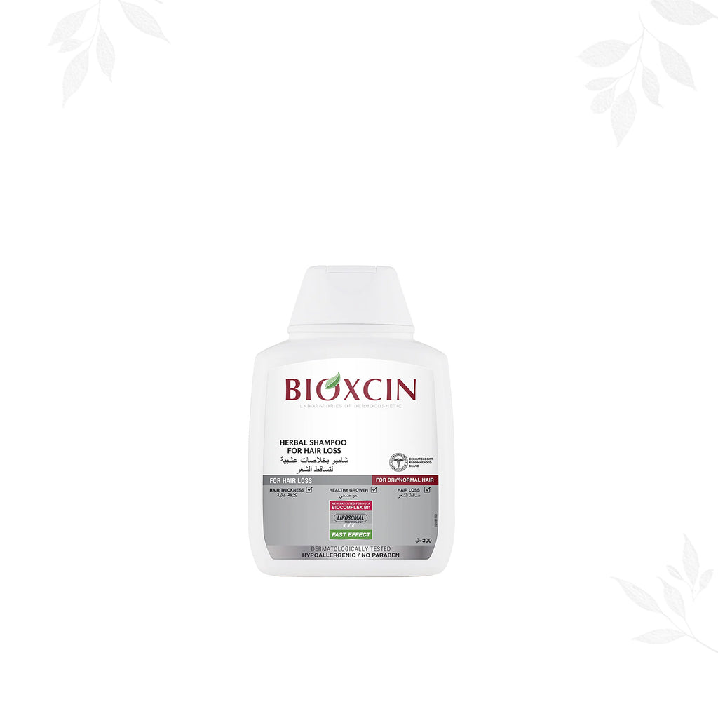 Bioxcin|بيوكسين شامبو - شامبو بخلاصات عشبية لتساقط الشعر -للشعر العادي والجاف- 300مل